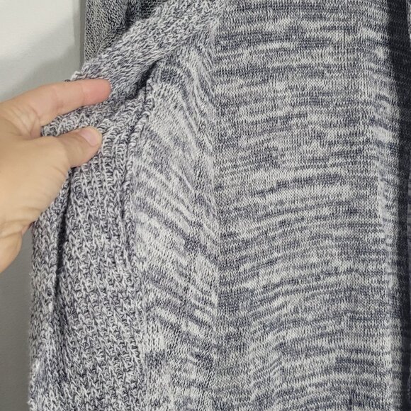 Dynamite Women's Gray Cotton Blend Long Sleeve Open Front Knit Cardigan Size L - Picture 5 of 11